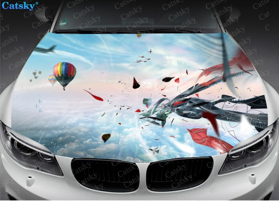 See der Träume Auto Aufkleber Auto Haube Wrap Aufkleber Vinyl Aufkleber  Volle Farbe Grafik Auto Haube Wrap Aufkleber Vinyl Aufkleber - AliExpress