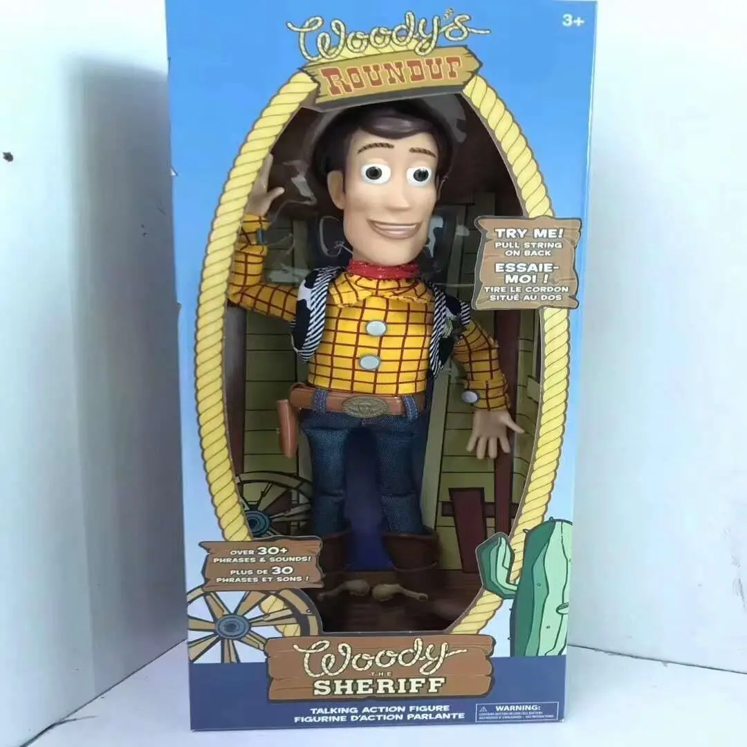 New Disney Toy Anime Figures Story 4 Talking Woody Buzz Jessie Rex Model Dolls Action Figurine Decor Collection Giocattolo Di Natale