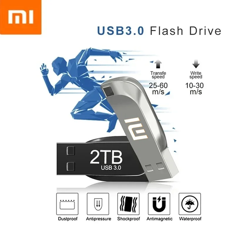 Flash Drive Xiaomi 2TB Usb 3.0 Mini High Speed 1TB 512GB Stick Portable Waterproof