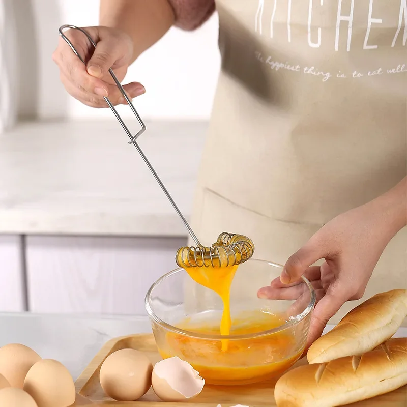 Hand Whisk Baking Tools Spring Stainless Steel Egg Whisk Hand Whipped Cream