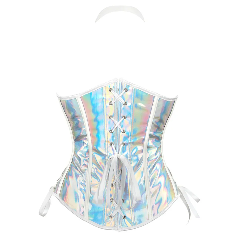 Faux Leather Straps Corset Bustier Vest Women Slimming Waist Cincher Shaper Underwear Body Shapewear Corselet