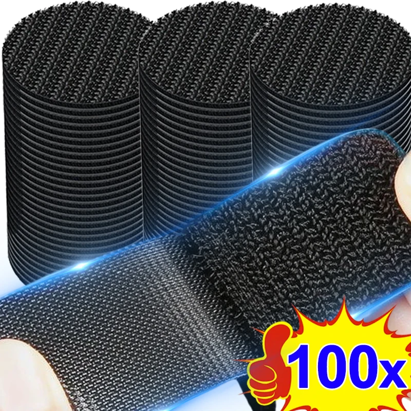 

100/2pcs Double Faced Fixing Stickers for Carpet Pad Dashboard Mat High Adhesive Fixed Patches Home Floor Mats Anti Skid Tape