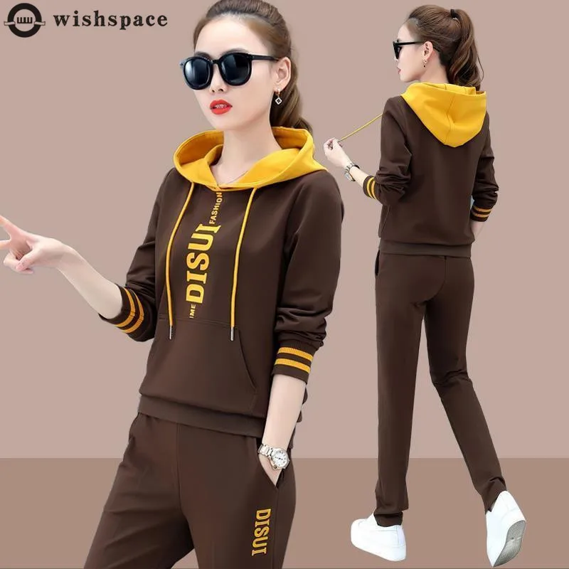 2022 Spring and Autumn Sports Suit Women's Casual Korean Version Loose Hooded Top Age Reduction Two-piece Set hawkeye firefly x 4k 60fps 170 degree wide angle fov wifi gyro 4 0 anti shake fpv sports camera fx version