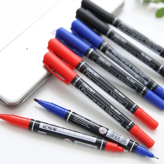 Black Marker Pen Dual Thick And Thin Nib Waterproof Pen Ink Paint Supplies  Painting Permanent Sketchbook Oily Marker B G7k3 - AliExpress