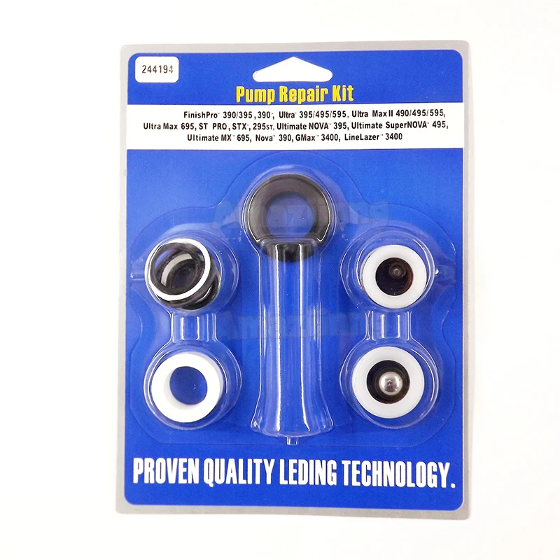 

Airless Sprayer Pump Repair Kit 244194 248212 248213 249123 For 390/395/495/595/3400/695/795/3900/7900/200/300/5900/1095/Max V