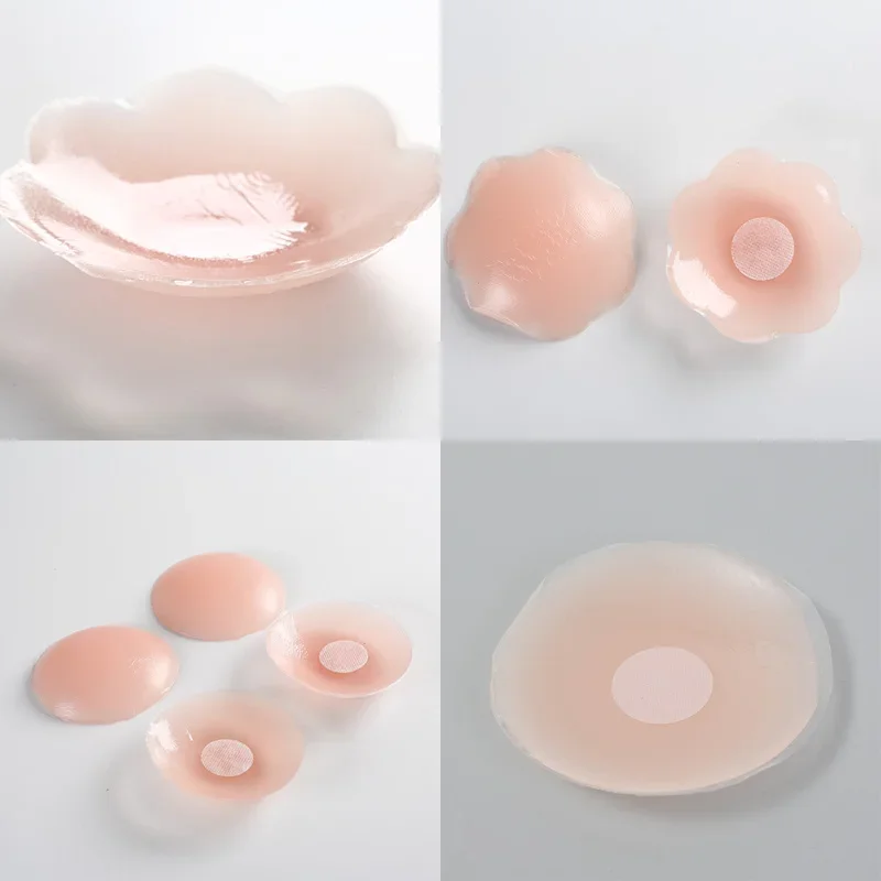 

4Pcs Silicone Nipple Cover Reusable Lift Invisible Pasties Bra Padding Stickers Patch Boob Tape Women Breast Petals Accesoires