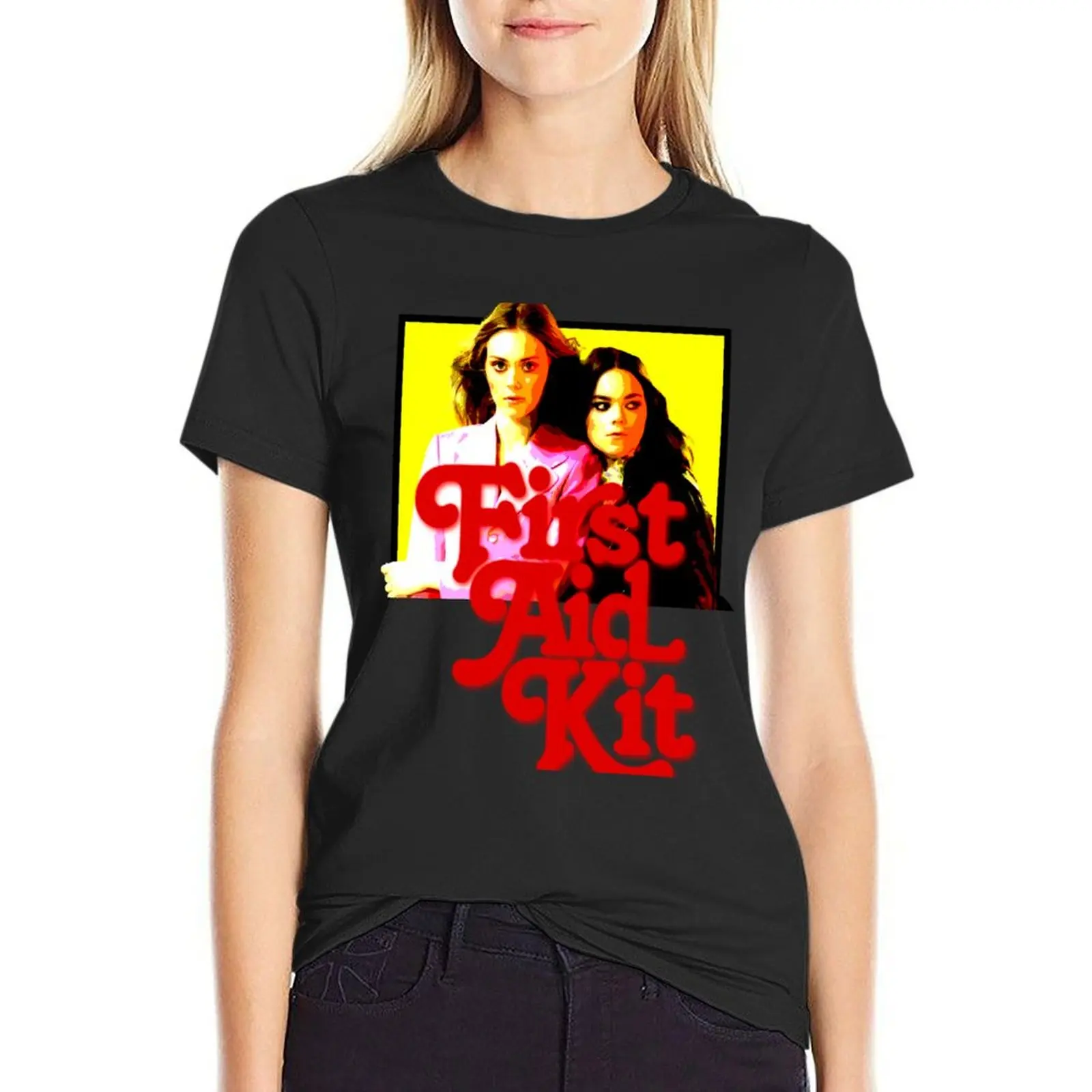 First Aid Kit Band-Pop Art T-Shirt plus sizes female sweat anime workout t shirts for Women