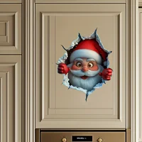 1pc Christmas Santa Wall Stickers PVC Waterproof Sticker Door Window Wall Decals DIY Peel Sticker Home Living Room Party Decor 5