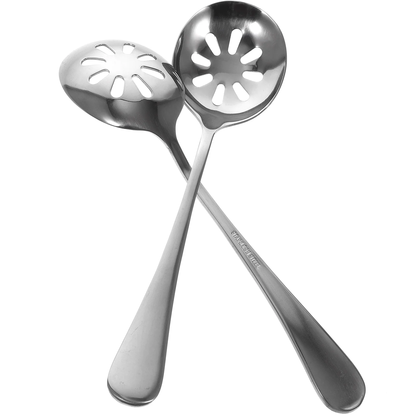 

Strainer Slotted Spoon Stainless Steel Colander Serving Spoons for Buffet Small