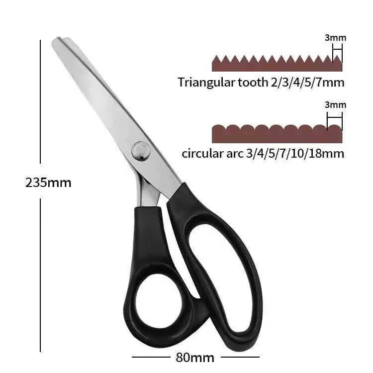 Stainless Steel Pinking Scissors Triangle Teeth Lace Cloth Crafts Dressmaking Zig Zag Cut Tailor's Scissors sewing scissors tailor scissors craft scissors