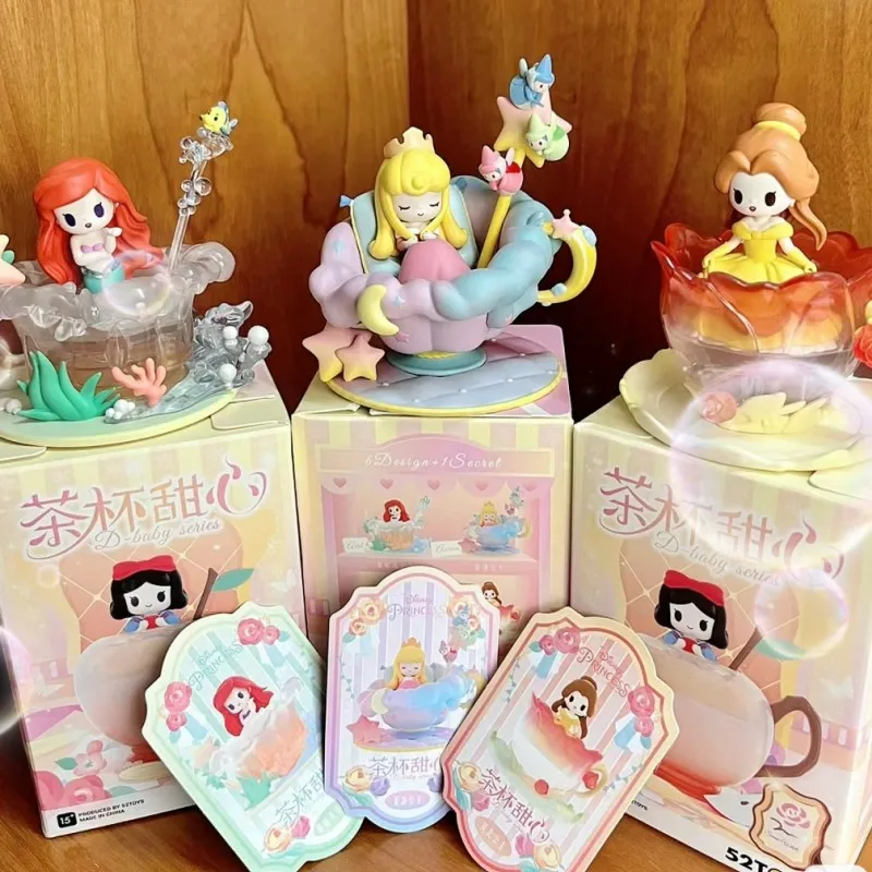 

12 см чайная чашка Принцессы Диснея D-baby, милая серия, Милая принцесса, девочка, Аниме фигурки, рождественские подарки, игрушки