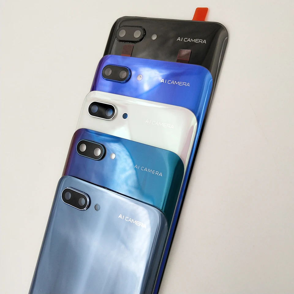Vitre Arrière Pour Honor 10 - Sans Lentille, Couleurs Bleu/noir/vert/gris, Neuf