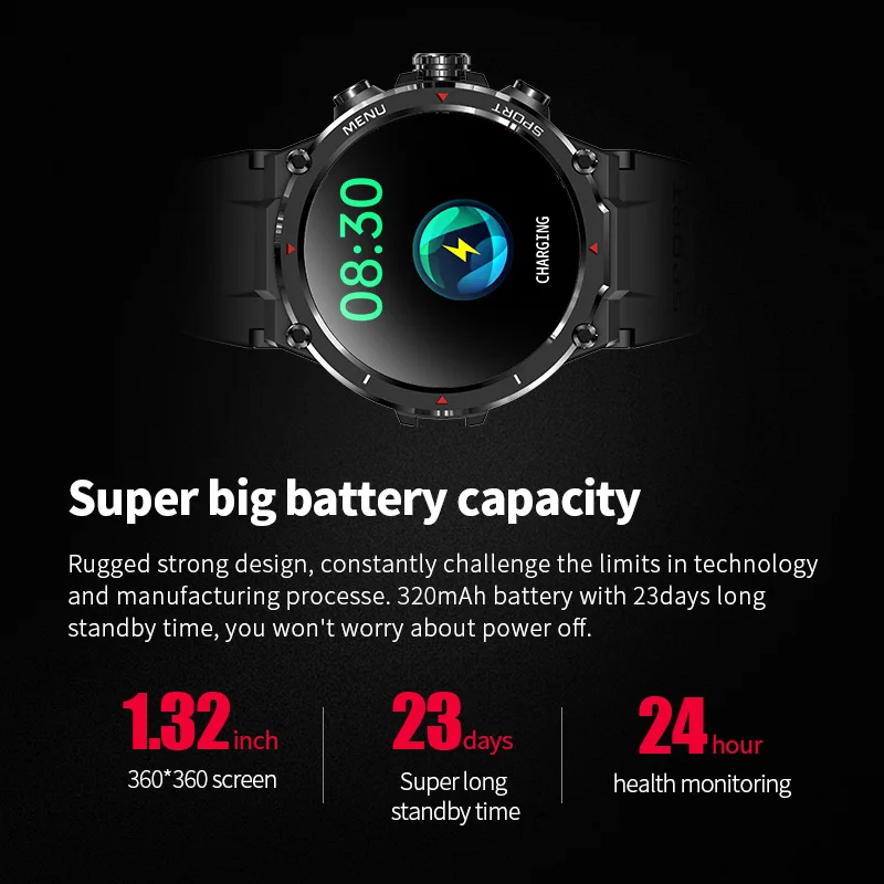 2023 ð Ʈ ġ AMOLED HD ũ  ȭ Fitnes   Smartwatch   ð ο