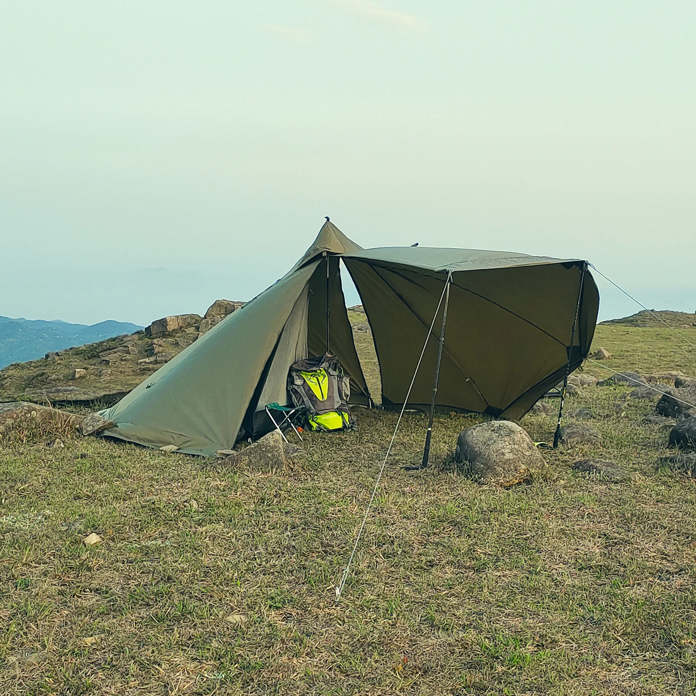 Camping Tent,Portable Tent,Flame Retardant Tipi Tent with Snow Skirt 1 Person