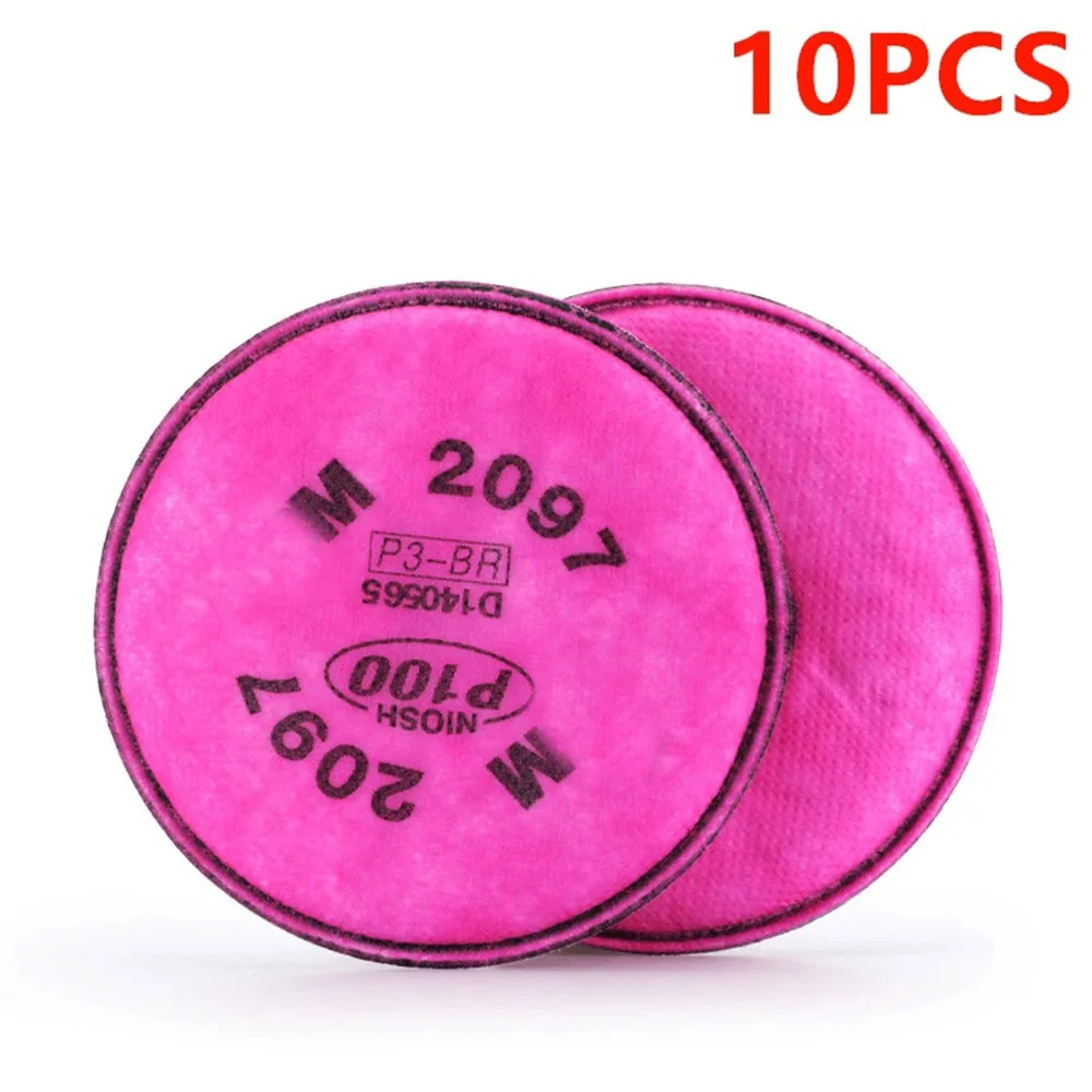 10PCS 2097 P100 Filter Cotton Anti-Glass Fiber Dust Cover Particulate Particles Activated Carbon For 6000 7502 7000 FF-4 Series