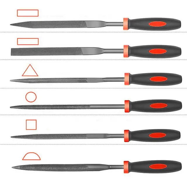 Fémfájlok Tartós Hordozható Csiszoló Szerszám Kézi Fájlkészletkészlet, Beleértve A Lapos Kerek Háromszög Félkerekes Fájlt És Tűfájlokat - Image 5