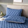 1Pc / 2Pc Waterproof Quilted Pillowcase Solid Color Pillow Cover Case 48x74cm Pillowsham Anti-Mite Anti-Bacterial Bedroom 3
