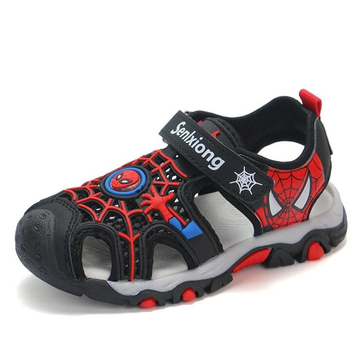 Baby Boys Sandals Shoes Spiderman Beach Kids Sandals Shoes Cartoon Spiderman Boys Sandal Baby Sandals  Toddler Kids Sandal best children's shoes