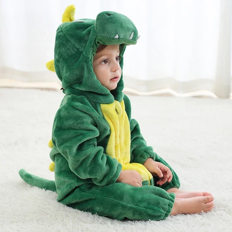 

Baby Dinosaur Unicorn Animal Cosplay Costume Winter Warm Jumpsuit for Toddler Boys 1 to 2 3 4 Years Baby Girl Outfits