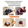 Portable Fruit and Vegetable Cleaning Machine, Full Side Rotating Washer and Automatic Drainage System, 1pc 3