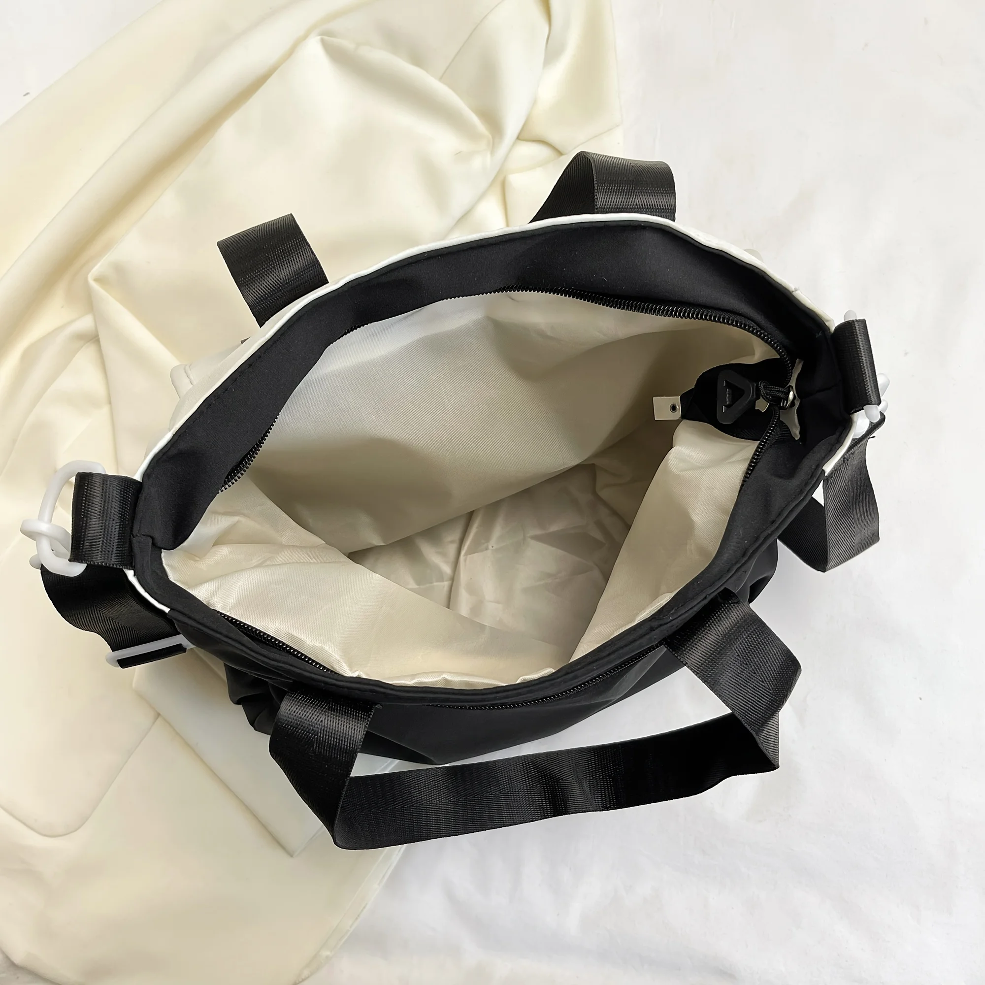 Korean Women's Bags Large Capacity Student Book Bag Unisex Shoulder Bag Multiple Pockets Crossbody Bag