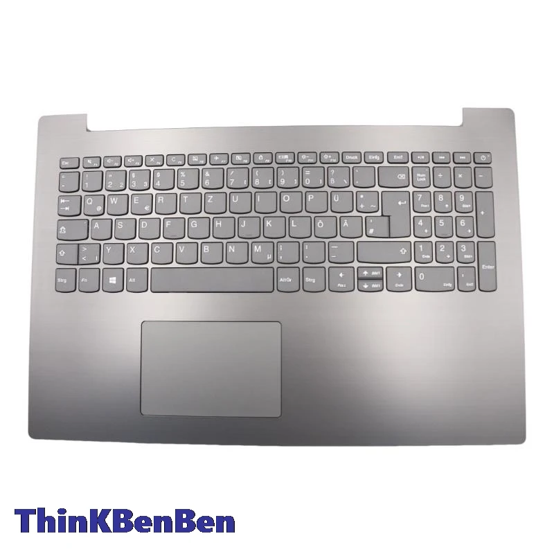 

DE German Keyboard Iron Gray Upper Case Palmrest Shell Cover For Lenovo ideapad 330 15 ARR ICN Laptop 5CB0R26527