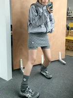 ay Polka Dot Casual Versatile Bla Wraparound Skirt Women Summer Spicy High Waist A-Line  Skirt Suit ort Skirt - Image 5