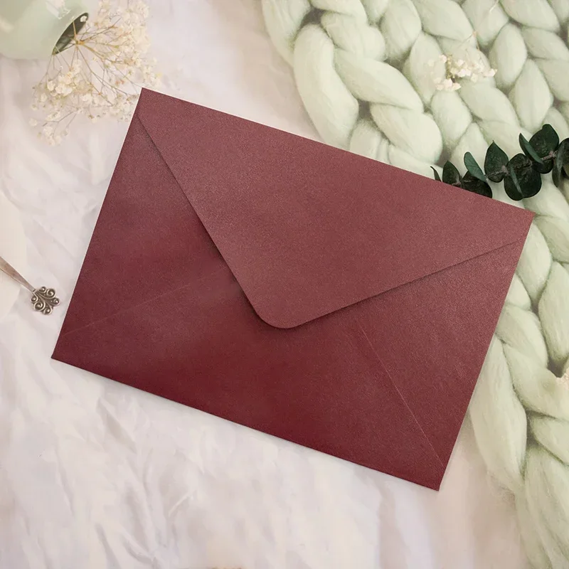 Kraft Paper Envelopes Mini Envelopes 50pcs/lot 19.5x13.8cm for Invitations Stationery Postcards Card Packaging Bags 120g Paper Storage Wedding Business