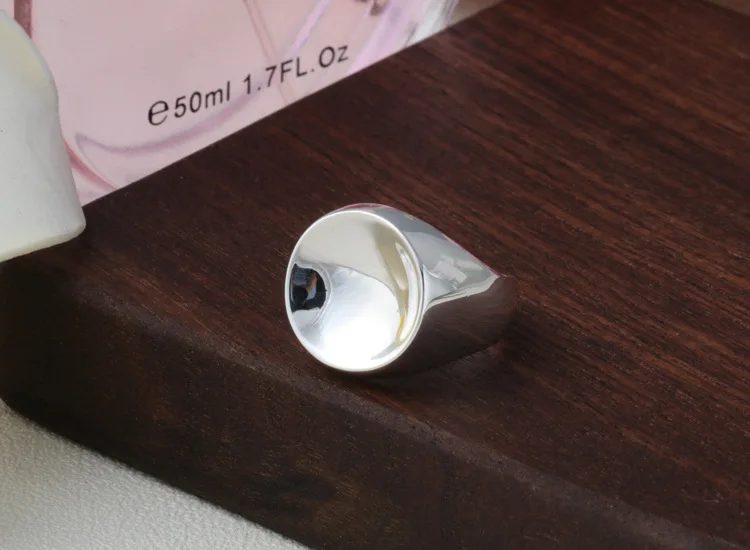 925 Sterling Silver Geometric Unique Bump Round Rings for Women Bohemian Adjustable Open Vintage Ring For Party Birthday Gift