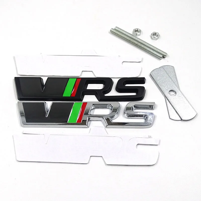 Metal Vrs Logo Emblem Badge Car Styling Trunk Body Grills Badge Per Skoda Octavia Kamiq Kodiaq Karoq Rs Superb Fabia Rapid