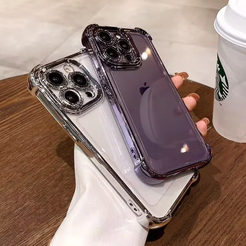 Luxury Plating Shockproof Transparent TPU Phone Case