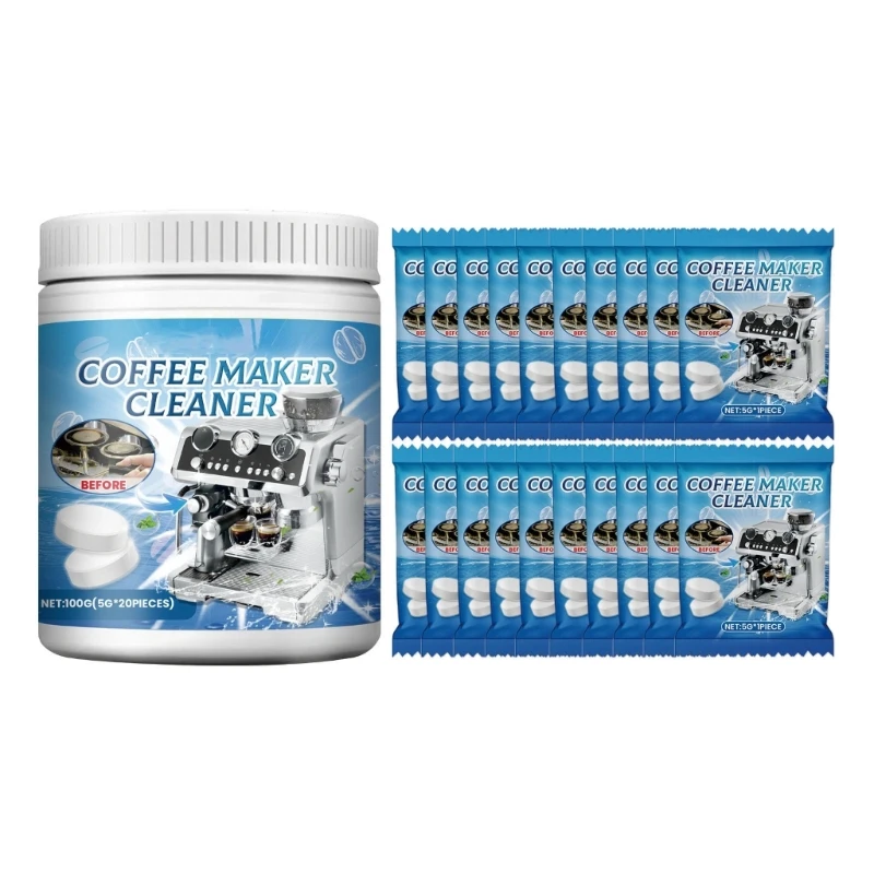 Cleaning Effervescent Tablets Coffee Machine Tablets Water Purification Tablets Coffee Machine Cleanings Tablets Remove Deposit and Descaling Agent for Coffee Machine