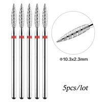5pcs/lot Drill Bits for Nails Diamond Heads to Nails Milling Cutter for Manicure Cuticle Nail Cutter Tips Accessories Tools 2