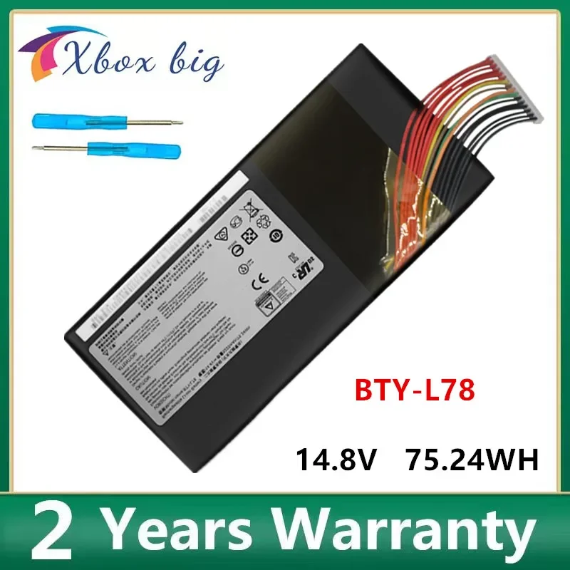 

New BTY-L78 Laptop Battery For MSI GT75 GT75VR MS-1812 MS-1814 GT62 GT62VR GT80 GT80S GT73 GT73VR GT83 GT83VR 5225mAh