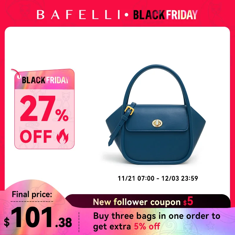 Womens Bag BAFELLI WOMEN'S HANDBAG WINTER WOOL FASHION BENTO EVENING LEATHER ORIGINAL STYLE LUXURY BRAND PURSE SHOULDER CASUAL
