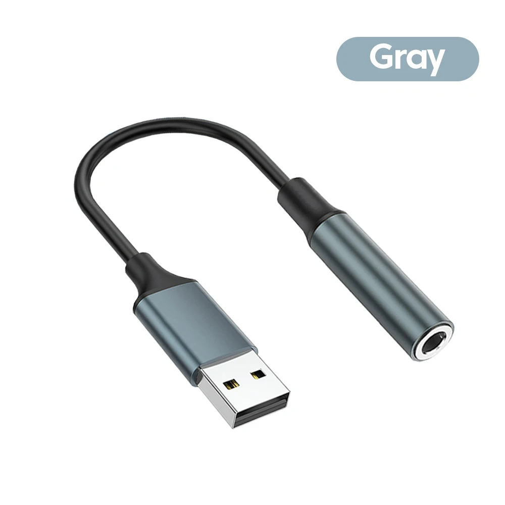 Universal USB to 3.5mm Audio Adapter - External Sound Card Converter for Headsets and Speakers
