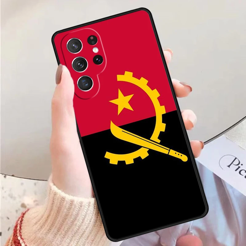 Angola Flag Cover For Samsung Galaxy S23 Ultra S22 S20 S21 FE S8 S9 S10 Plus Note 10 20 Ultra phone Case 14