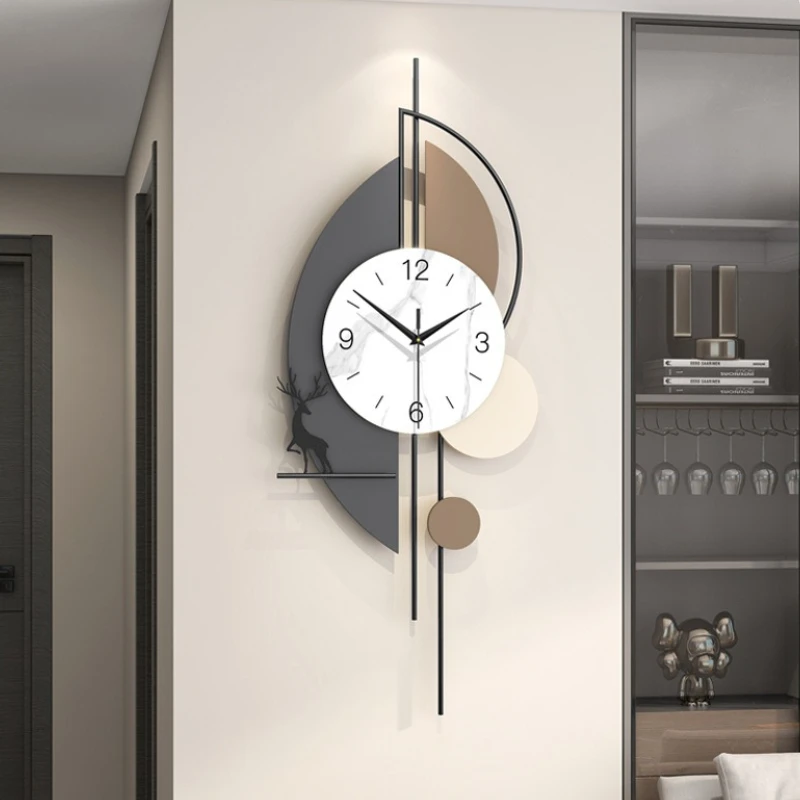 1pcs Modern Minimalist Wall Clock No Drill Silent Creative Living Room ...