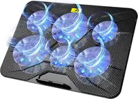 Laptop Cooling Pad with 6 Fans, 7-Angle Adjustable, Fits 13-17.3 Inch Laptops
