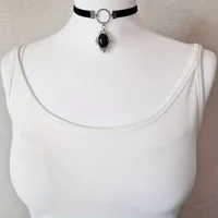 Cara Gothic Vampire Cameo Pendant Choker Necklace 6