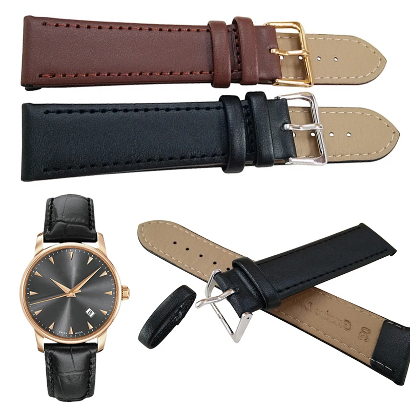 

8/10/12/14/16/18/20/22/24mm PU Leather Watch Band Smooth Strap Wristband Watch Accessories Men Women High Quality