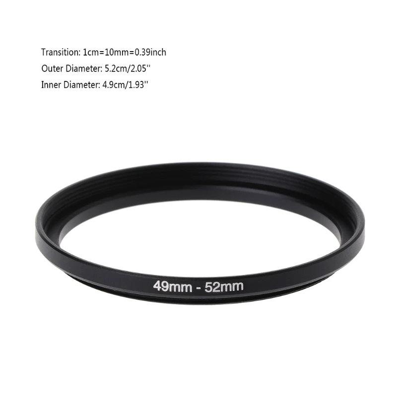 49mm To 52mm Metal Step Up Rings Lens Adapter Filter Camera Tool Accessories