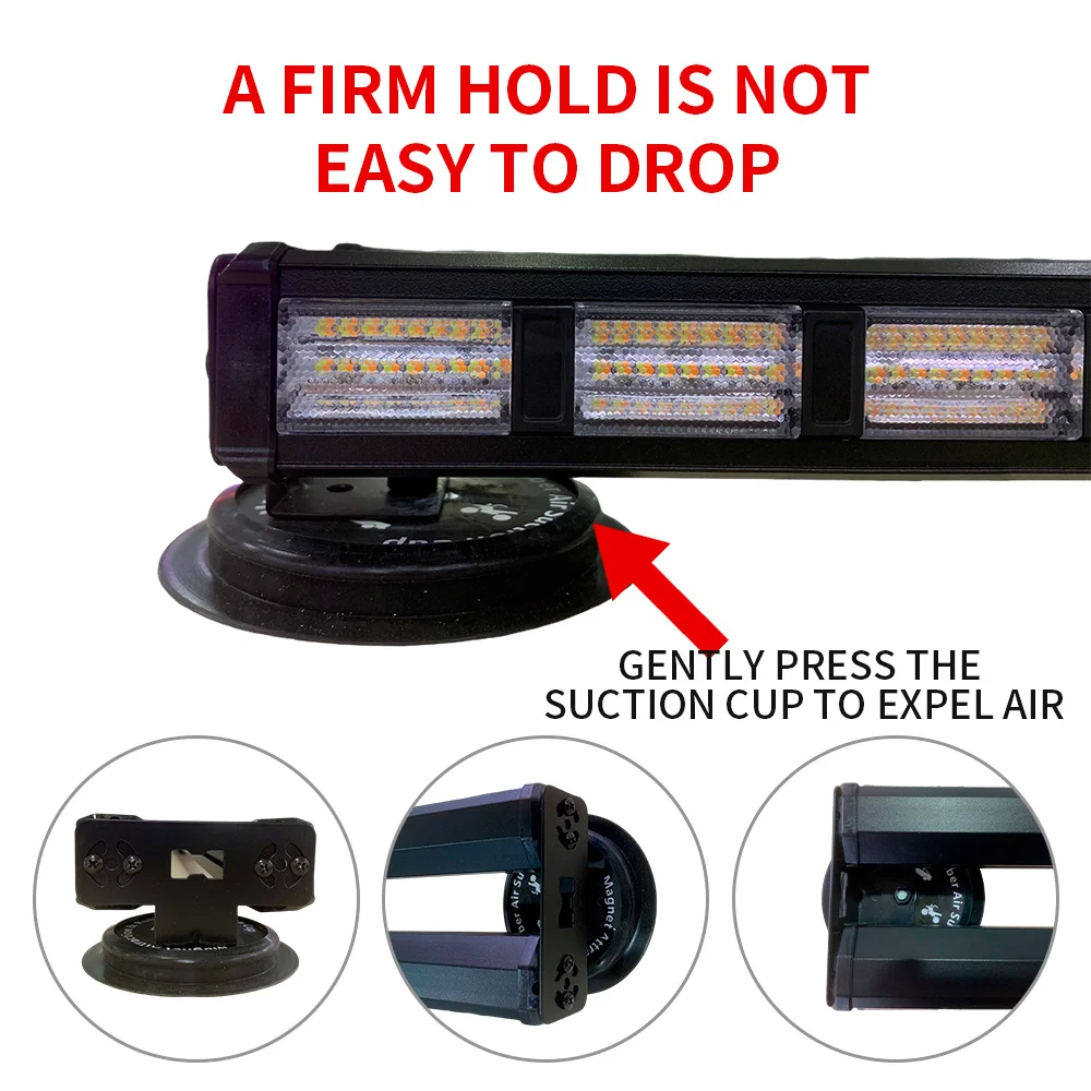 LED Light Bar Double Row Car Flash Middle Net Light Led Car Warning Ceiling Bumper Light Work Signal
