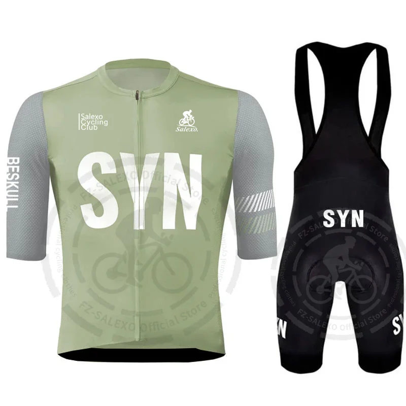 2025 SYN Cycling Jersey Men's Sports Set Summer Bike Jersey Mtb Cycle Wear Bib Shorts Short Sleeve Sets Maillot Ciclismo Hombre 4