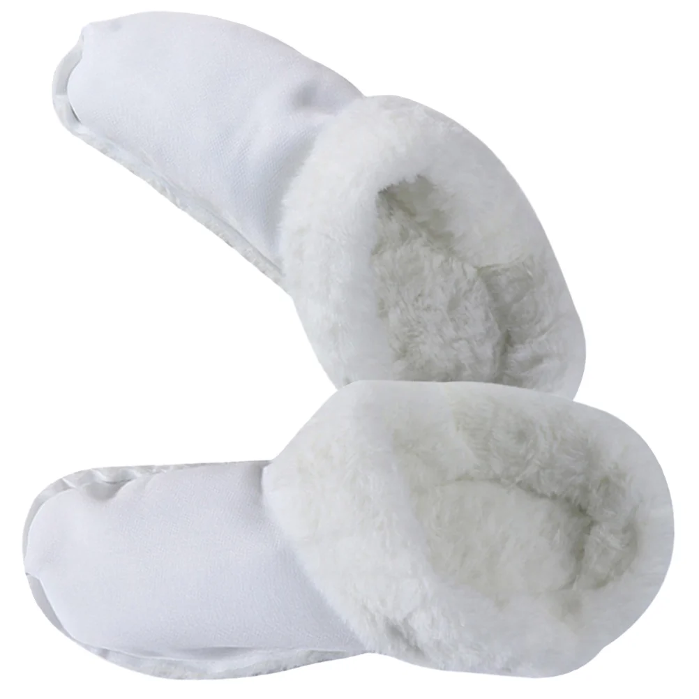 

Winter Warm Shoe Covers Slipper Insoles for Women White Boots Plush Fuzzy Slippers Inserts Man Womens