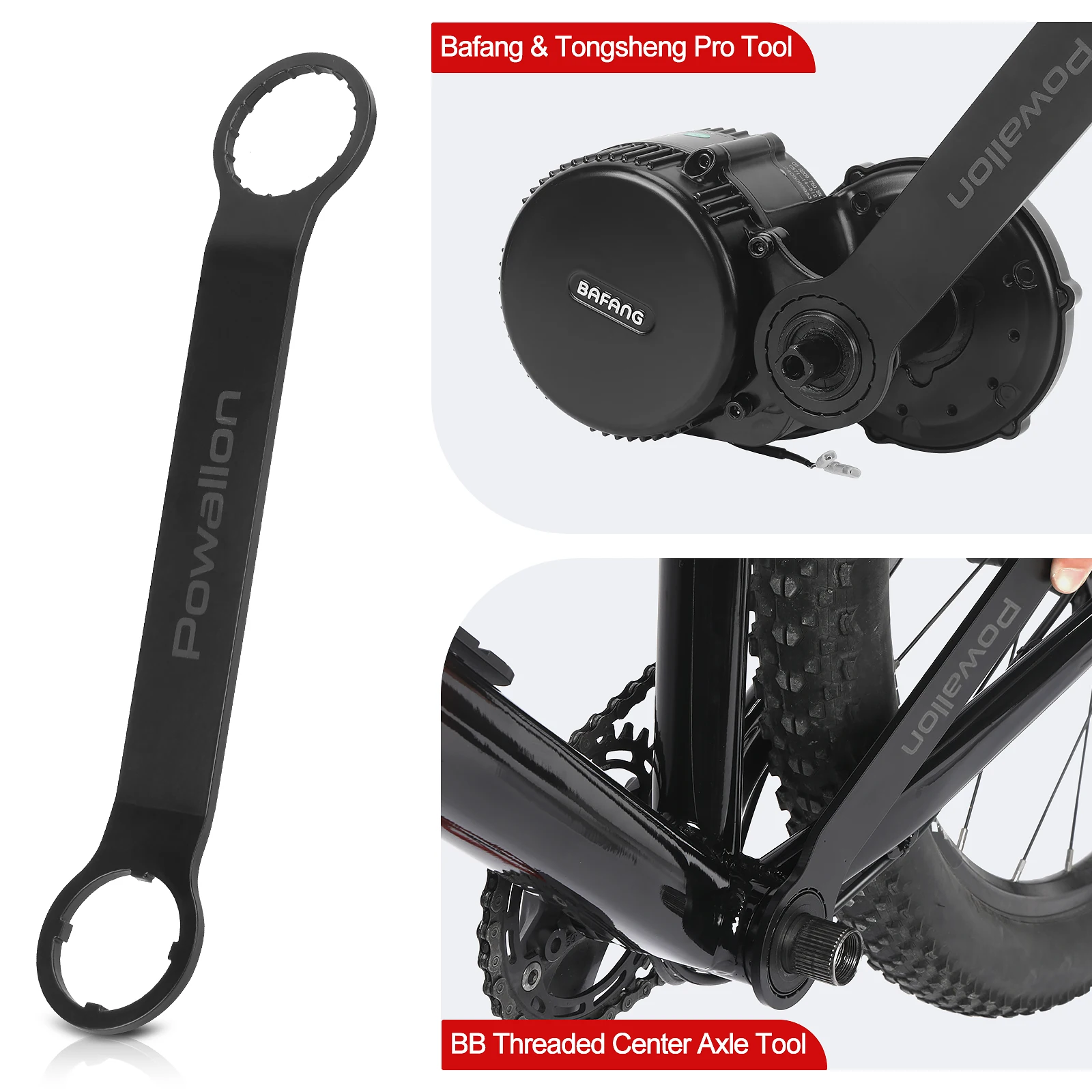 Powallon PRO BAFANG TONGSHENG Mid-drive Motor Installation Tool Wrench electric bike conversion kit electric bike accessories-BB Threaded Center Axle Tool