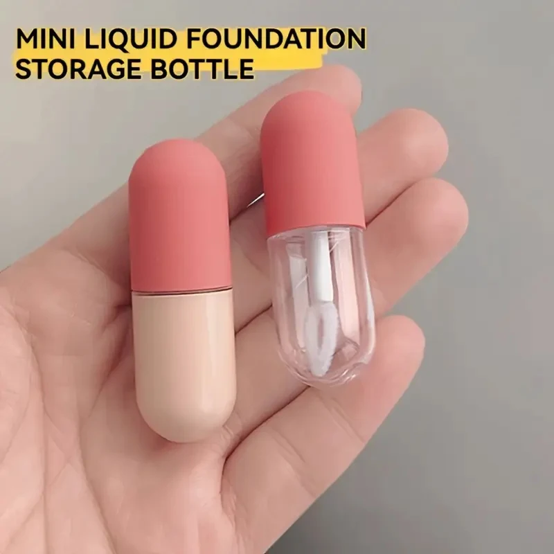 3/5Pcs Mini Leere Lip Gloss Rohr Kunststoff Nachfüllbare Flaschen Flüssigkeit Lippenstift Behälter Lipgloss Probe Flasche Reise Zubehör – Detail 5