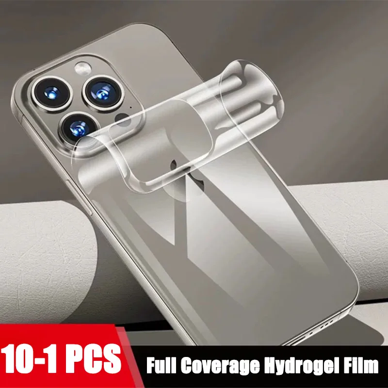 10-1PCS Back Hydrogel Film For Apple iPhone 17 Pro Max 16 15 14 13 12 11 Plus Air Clear Soft Screen Protection Phone Accessories 1