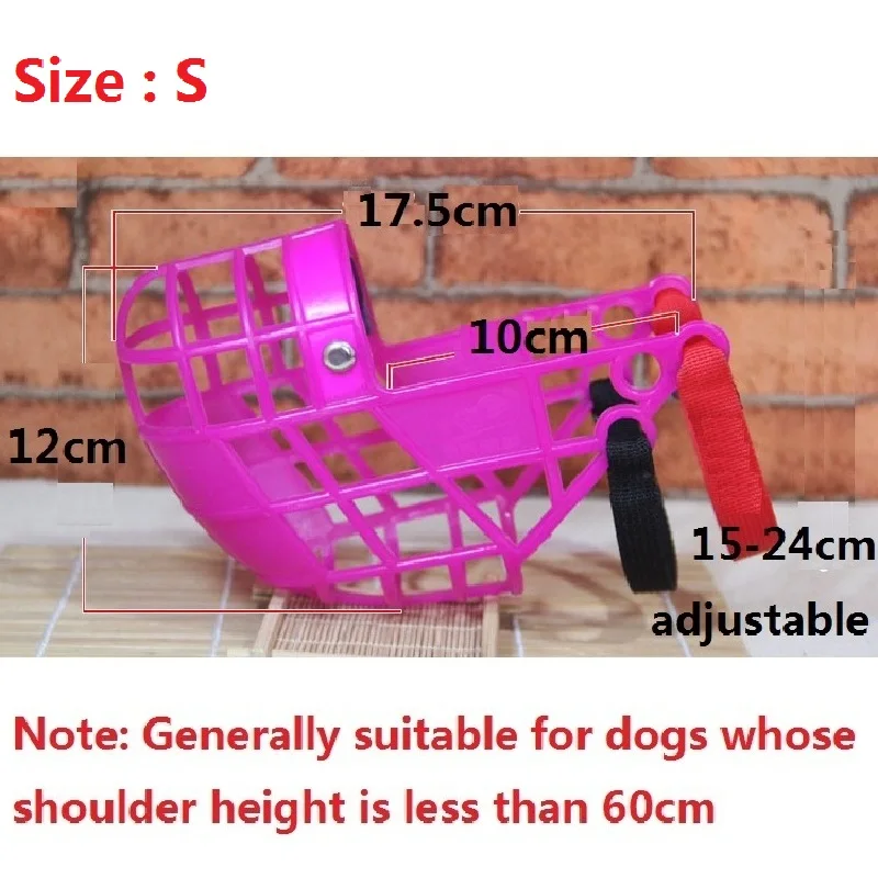 Adjustable Dog Muzzle Plastic Mask Anti-Barking Bite Mouth Cover Greyhound Gree Whippet Basket Muzzles Pet Supplies collars dog muzzle