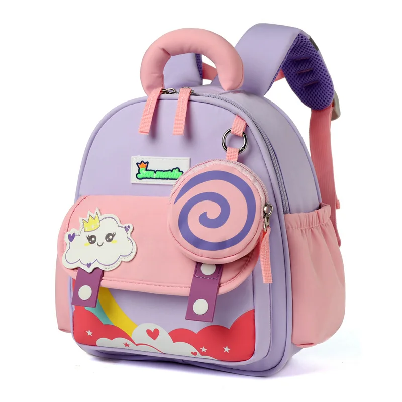 Preschool Cartoon Backpack for Girls 2-5 Years - Lightweight Kindergarten Bag with Padded Shoulder Cute Critter